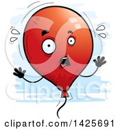 Clipart Of A Cartoon Doodled Scared Balloon Character Royalty Free Vector Illustration by Cory Thoman