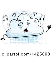Poster, Art Print Of Cartoon Doodled Singing Cloud Character
