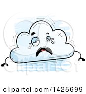 Poster, Art Print Of Cartoon Doodled Crying Cloud Character