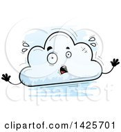 Poster, Art Print Of Cartoon Doodled Scared Cloud Character