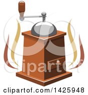 Poster, Art Print Of Coffee Grinder With Steam