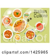 Poster, Art Print Of Table Set With Italian Cuisine