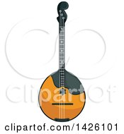 Clipart Of A Folk Music Dorma Or Mandolin Instrument Royalty Free Vector Illustration by Vector Tradition SM