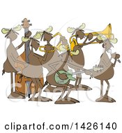 Cartoon Musician Moose Jazz Band
