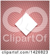 Poster, Art Print Of White Diamond Shaped Invitation Frame Over A Pink Pattern