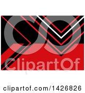 Clipart Of A Red Black And White Geometric Styled Wesite Background Or Business Card Design Royalty Free Vector Illustration
