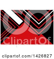 Clipart Of A Red Black And White Geometric Styled Wesite Background Or Business Card Design Royalty Free Vector Illustration by KJ Pargeter