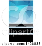 Clipart Of A Black And Blue Geometric Styled Wesite Background Or Business Card Design Royalty Free Vector Illustration by KJ Pargeter