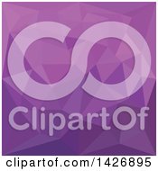 Poster, Art Print Of Low Poly Abstract Geometric Background In Plum Purple