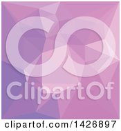 Poster, Art Print Of Low Poly Abstract Geometric Background In Orchid