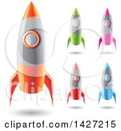 Poster, Art Print Of Rockets With Shadows Icons