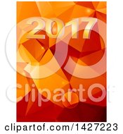 Poster, Art Print Of New Year 2017 And Orange Geometric Background