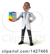 Clipart Of A 3d Young Black Male Doctor On A White Background Royalty Free Illustration by Julos