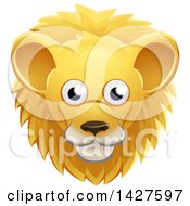 Poster, Art Print Of Happy Male Lion Face Avatar