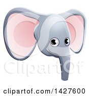 Poster, Art Print Of Happy Elephant Face Avatar