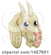 Poster, Art Print Of Happy Goat Face Avatar
