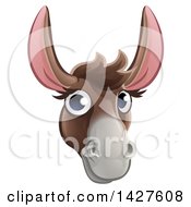 Poster, Art Print Of Happy Donkey Face Avatar