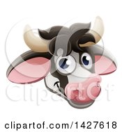 Poster, Art Print Of Happy Dairy Cow Face Avatar