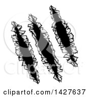 Clipart Of Monster Gouges And Slashes In Metal Royalty Free Vector Illustration