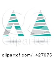 Poster, Art Print Of Striped Triangular Letter A Logos Or Icon Designs With Shadows