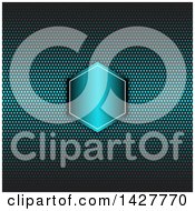 Clipart Of A Diamond Frame Over A Pattern Royalty Free Vector Illustration
