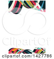 Clipart Of A Colorful Wavy Bordered Background With White Text Space Royalty Free Vector Illustration