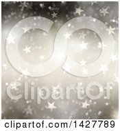 Clipart Of A Background Of Bokeh Flares And Stars Royalty Free Illustration