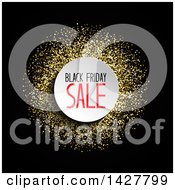 Black Friday Sale Design With Gold Glitter On Black