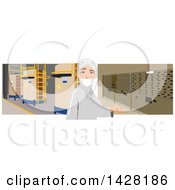 Poster, Art Print Of Industrial Worker In A Factory