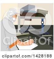 Poster, Art Print Of Factory Worker Taking Quality Notes
