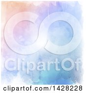 Clipart Of A Colorful Pastel Watercolor Background Royalty Free Vector Illustration