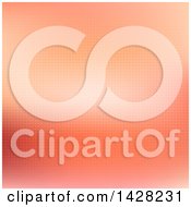 Clipart Of A Background Of Halftone Dots Over Blurred Orange Royalty Free Vector Illustration