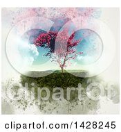 Poster, Art Print Of 3d Grungy Maple Tree In A Grassy Landscape