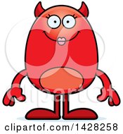 Clipart Of A Happy Female Devil Royalty Free Vector Illustration