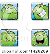 Poster, Art Print Of Winking Shrub Monster Faces