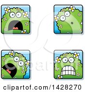 Poster, Art Print Of Scared Shrub Monster Faces