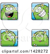 Poster, Art Print Of Happy Female Shrub Monster Faces