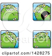 Poster, Art Print Of Calm Shrub Monster Faces