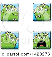 Poster, Art Print Of Mad Shrub Monster Faces