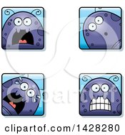 Clipart Of Scared Fly Faces Royalty Free Vector Illustration