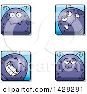 Clipart Of Fly Faces Royalty Free Vector Illustration