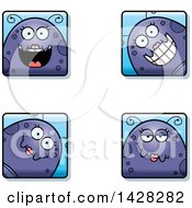 Clipart Of Happy Female Fly Faces Royalty Free Vector Illustration
