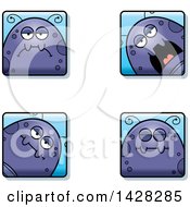 Clipart Of Calm Fly Faces Royalty Free Vector Illustration