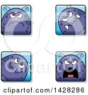 Clipart Of Mad Fly Faces Royalty Free Vector Illustration