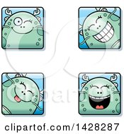 Winking Fish Monster Faces