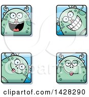 Poster, Art Print Of Happy Female Fish Monster Faces