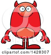 Clipart Of A Happy Devil Royalty Free Vector Illustration