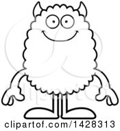 Clipart Of A Happy Monster Royalty Free Vector Illustration