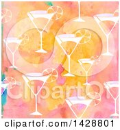 Poster, Art Print Of Watercolor Background Of Cocktails
