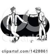 Clipart Of A Vintage Black And White Sketched Soldiers Drinking Royalty Free Vector Illustration by Prawny Vintage